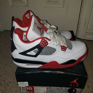 Jordan Retro 4 White/Fire Red